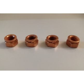 M8 x 1.25 Copper Flashed Steel Lock Nuts